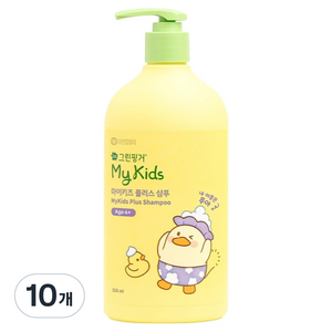 그린핑거 마이키즈 플러스 샴푸 복숭아향, 500ml, 10개