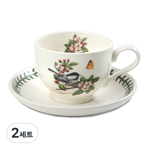포트메리온 아메리칸버드 커피잔 T형 + 받침, 치카디, 2세트