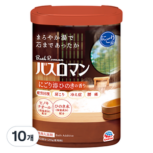 바스로망 입욕제 히노끼, 600g, 10개