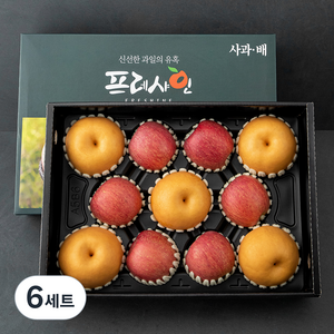 프레샤인 GAP 인증 사과 6입 + 배 5입 혼합세트, 4.5kg, 6세트