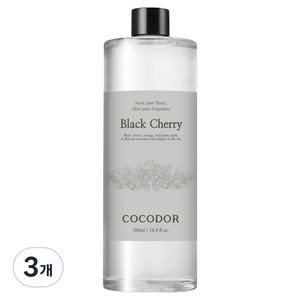 코코도르 디퓨저 리필, 블랙체리, 500ml, 3개