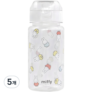 키친유 미피 빨대 물병, 혼합색상, 350ml, 5개