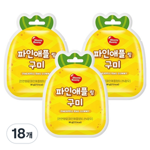 위니비니 파인애플모양 구미, 80g, 18개