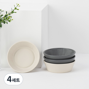 블룸엣홈 스트리샤 찬기 세트, 4세트, 찬기 소 올드레이스 2p + 딤그레이 2p