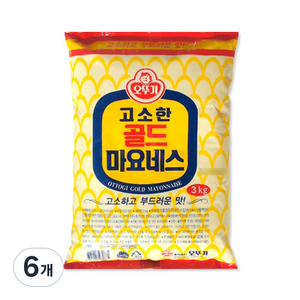 오뚜기 고소한 골드 마요네즈, 3kg, 6개