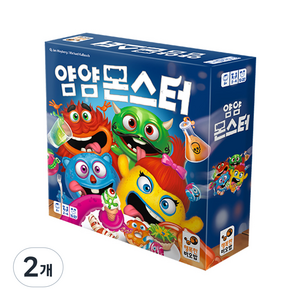 행복한바오밥 얌얌 몬스터 보드게임, 혼합색상, 2개