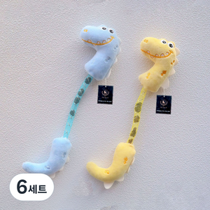딩동펫 반려동물 다이노 담즙 과일 장난감 2종 세트, 옐로우, 블루, 6세트
