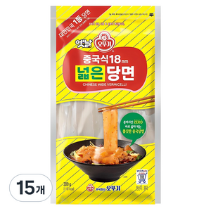 오뚜기옛날 중국식18mm 넓은당면, 300g, 15개