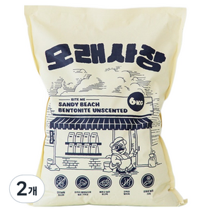 바잇미 모래사장 벤토나이트 고양이 모래, 6kg, 2개, 무향