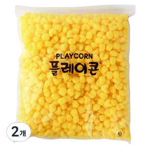 플레이콘 하트모양 미술교구, 노랑, 2개