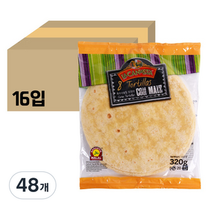 라카나스타 옥수수앤밀 또띠아 20cm, 320g, 48개