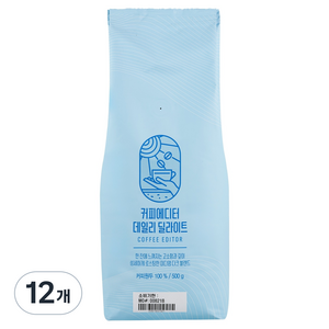 커피에디터 데일리딜라이트 원두, 500g, 12개, 홀빈(분쇄안함)