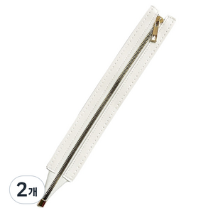 코히모 가방 diy 만들기 교체 스티치 가죽 지퍼 36cm 5W0470, 화이트, 2개
