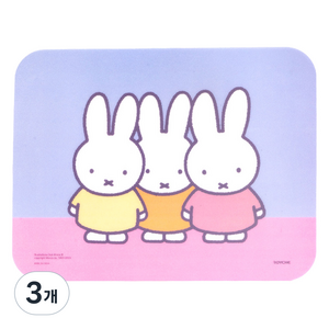 로이체 미피 논슬립 마우스패드 MIFFY-RPP-A-MF, 3개, 혼합색상
