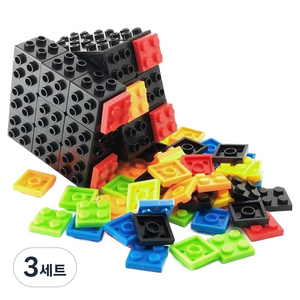 아가플러스 여섯 컬러 블록 파츠 큐브 놀이 세트, 랜덤발송, 3세트
