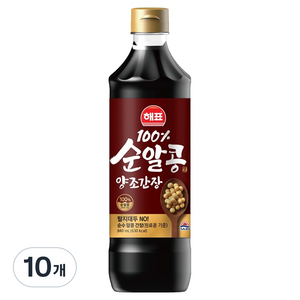 해표 순알콩 양조간장, 10개, 840ml