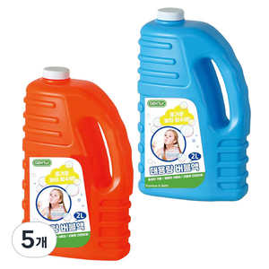 젠토이 버블액 리필 대용량 2L, 랜덤발송, 5개