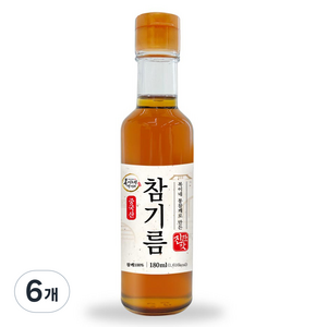 복이네먹거리 통깨로 만든 진한맛 참기름 중국산, 6개, 180ml