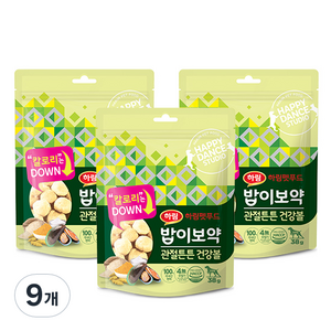 하림펫푸드밥이보약 강아지 관절튼튼 건강볼, 초록입홍합, 38g, 9개