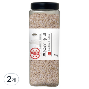 건강곡간 국내산 특등급 제주 늘보리, 1kg, 2개