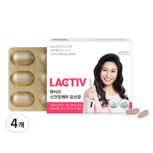 락티브 시크릿케어 유산균 10.5g, 30정, 4개