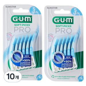 검 소프트픽 프로 치간칫솔, 0.8mm, 60개입, 10개