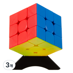 탐사 컬러풀 3X3 큐브, 혼합색상, 3개