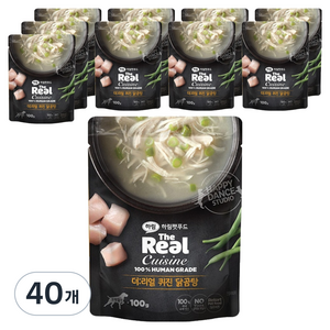 하림펫푸드 강아지 더리얼 퀴진 닭곰탕, 닭, 100g, 40개