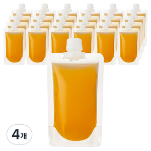 코멧 투명 스파우트 음료 파우치 300 mL, 입구지름 22mm, 25개입, 4개