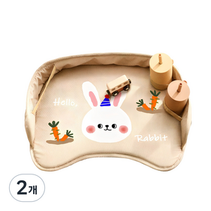 루나스토리 방수 카시트 트레이, 토끼, 2개