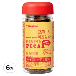 그린너트 달콤바삭 피칸정과, 140g, 6개