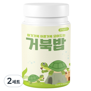 페이토 전연령 거북이 사료 거북밥 + 먹이스푼 세트, 100g, 2세트