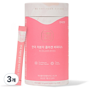 안국건강 저분자 콜라겐 비피더스 60p, 132g, 3개