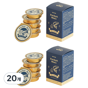 바잇미 강아지 포켓밀 간식캔, 혼합맛(연어/고구마), 180g, 20개