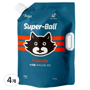 닥터펠리스 응고형 퓨저나이트 슈퍼볼 고양이 모래, 8.3kg, 4개, 무향