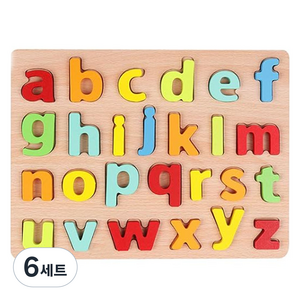 오즈토이 목제 입체 퍼즐 영어 알파벳 소문자, 6세트, 26피스