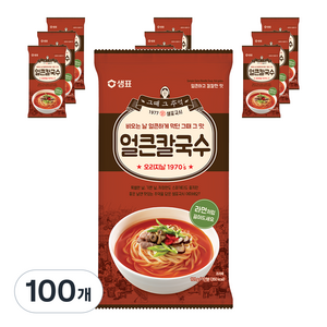 샘표 얼큰 칼국수, 101g, 100개