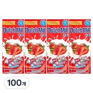더치밀 요거트 드링크 딸기맛, 100개, 180ml