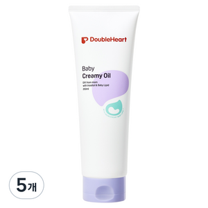 더블하트 베이비 크리미 오일, 250ml, 5개