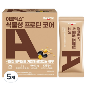 아로엑스 식물성 프로틴 코어 14p, 280g, 5개