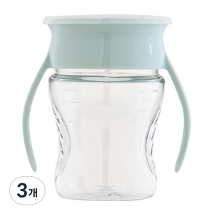 와우컵 베이비 트라이탄 스노우 빨대컵, 207ml, 3개, 민트
