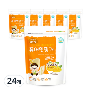 퓨어잇 핑거 길쭉한 망고스틱, 망고, 30g, 24개