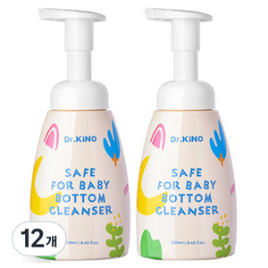 닥터키노 안전한 아기 엉덩이 클렌저, 12개, 250ml