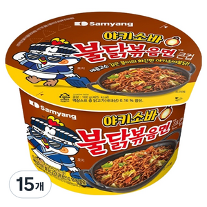 불닭볶음면 야키소바 큰컵라면 100g, 15개