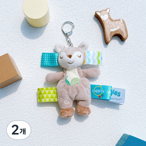 태기스 미니 러비 인형 키링, 12cm, 플로라 아기사슴, 2개