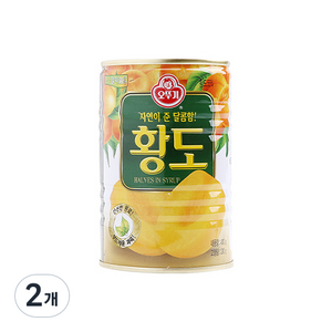 오뚜기 황도 통조림 반절, 400g, 2개