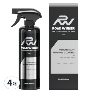 로드위너 차량용 유리창 발수코팅제, 500ml, 4개