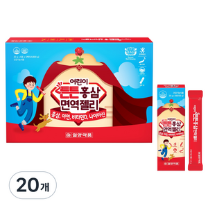 일양약품 어린이 튼튼 홍삼 면역젤리 6p, 20개, 120g