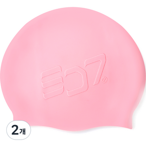 SD7 실리콘 양각 수영모자, 코랄, 2개