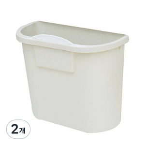아티고 사각 밀대 걸이식 음식물 쓰레기통, 화이트, 2개